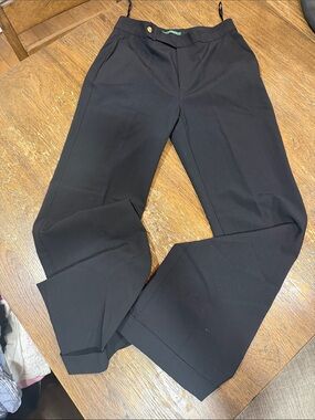 Lauren Ralph Lauren Black Wide-Leg Dress Pants